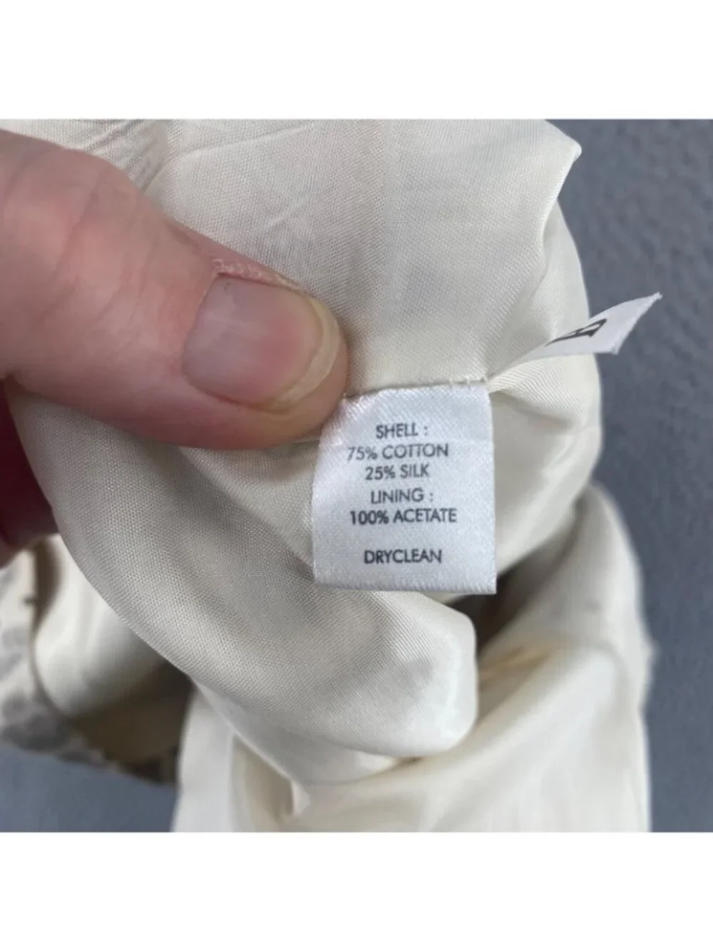 LOFT Skirt Womens 2 Ivory Floral Silk Blend Pencil Straight Mini Office Career